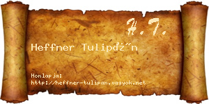 Heffner Tulipán névjegykártya